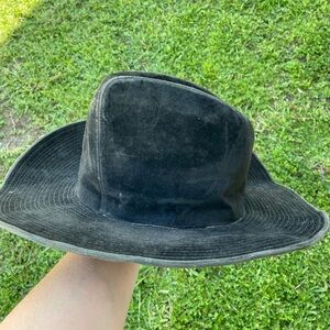 Vintage YA Cowboy Hat Black Suede or Velvet? XL